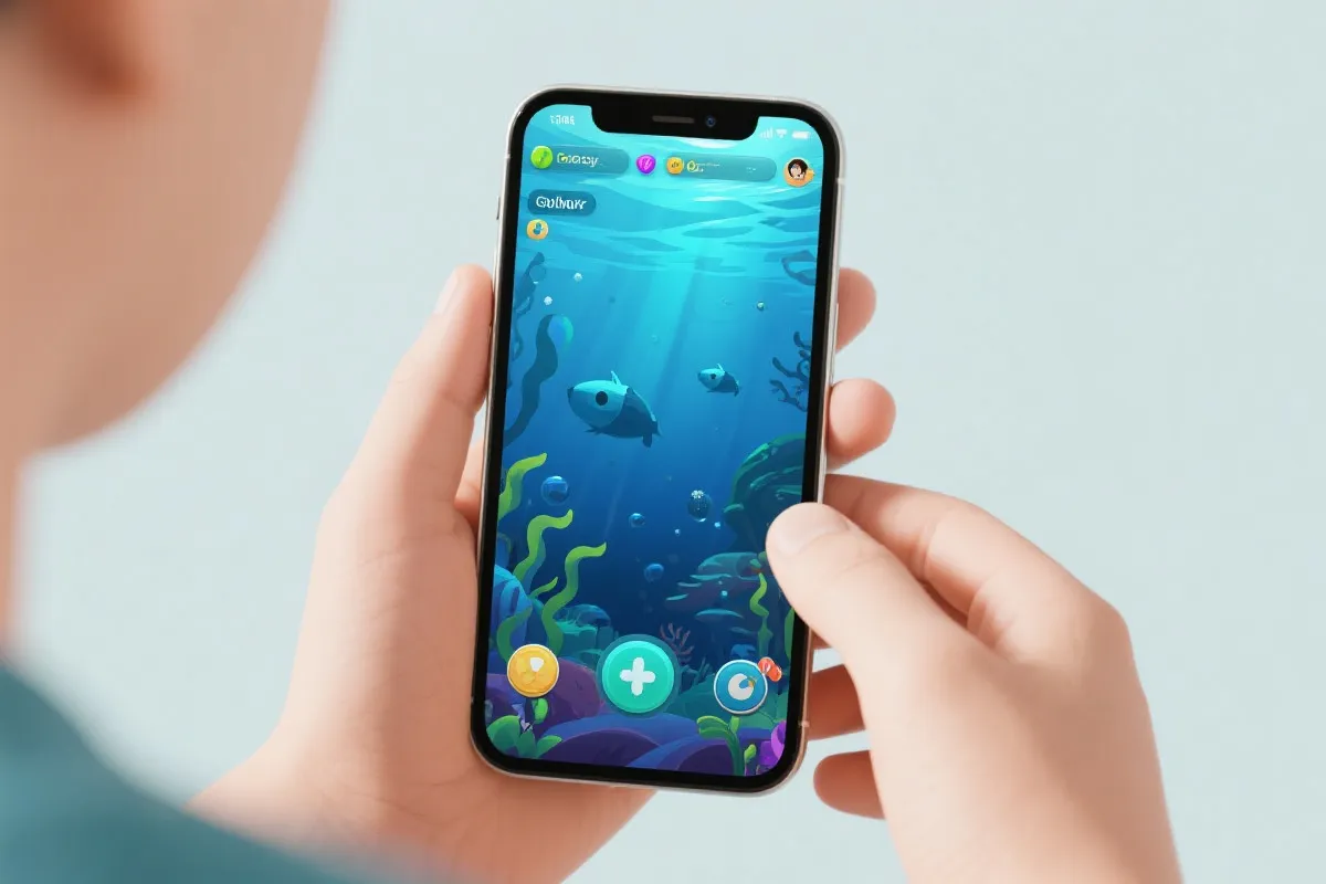 移动端捕鱼体验示意